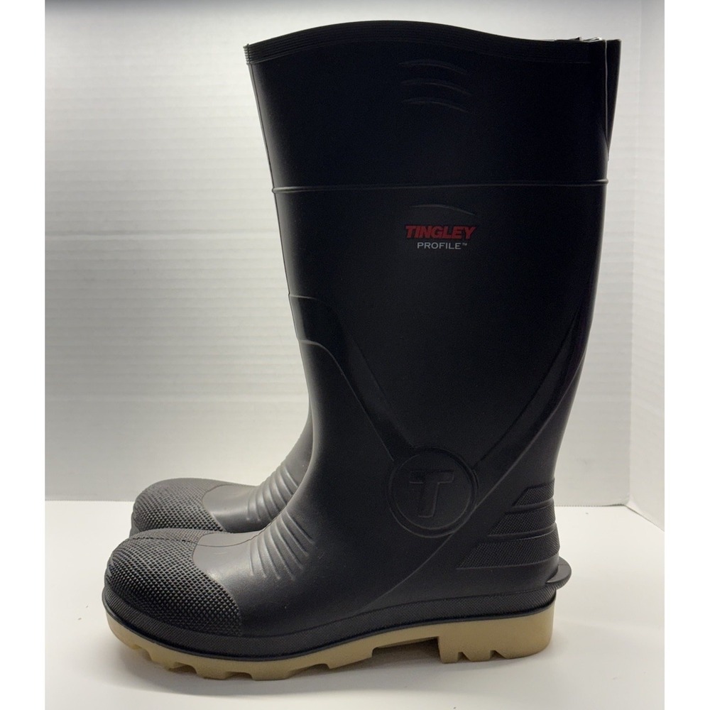 Tingley Profile Comp Toe Knee Boot‎ Men's Sz 8 /Women's Sz 10 Brown Rubber